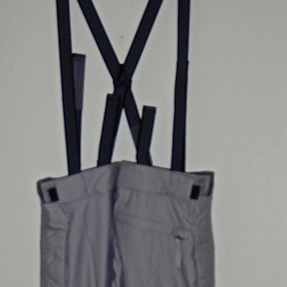 NORTH FACE WOMEN'S HYVENT GREY INSULATED SKI PANTS, DETACHABLE SUSPENDERS SIZE M - Picture 7 of 16